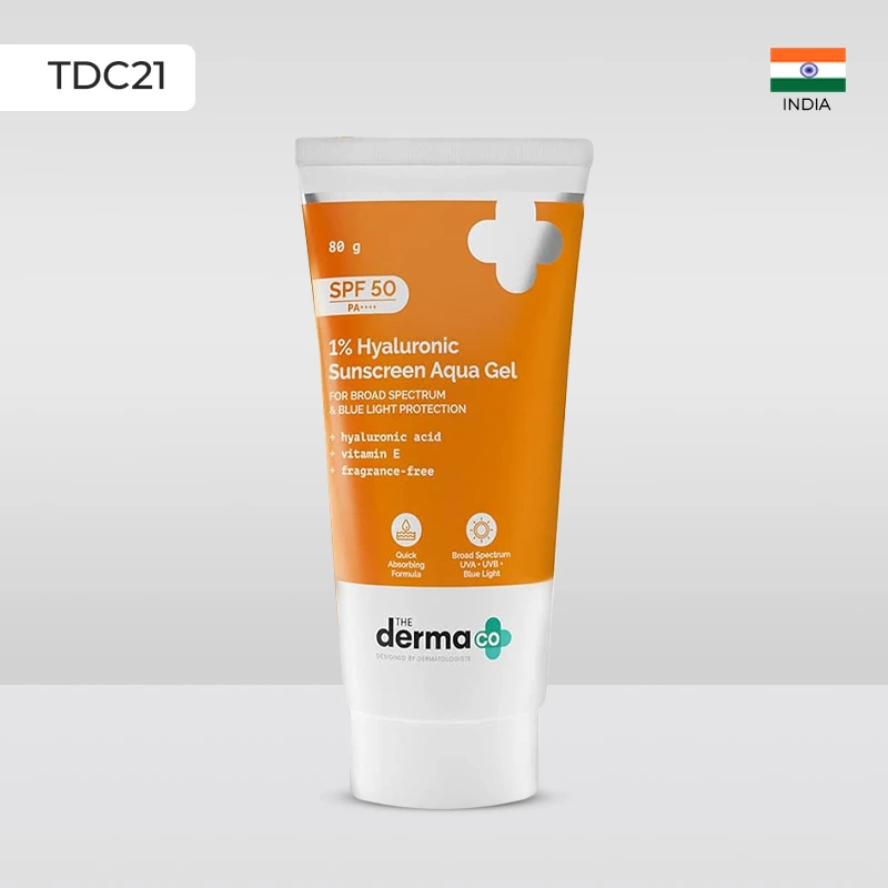 The Derma Co 1% Hyaluronic Sunscreen SPF 50 PA+++ 80g
