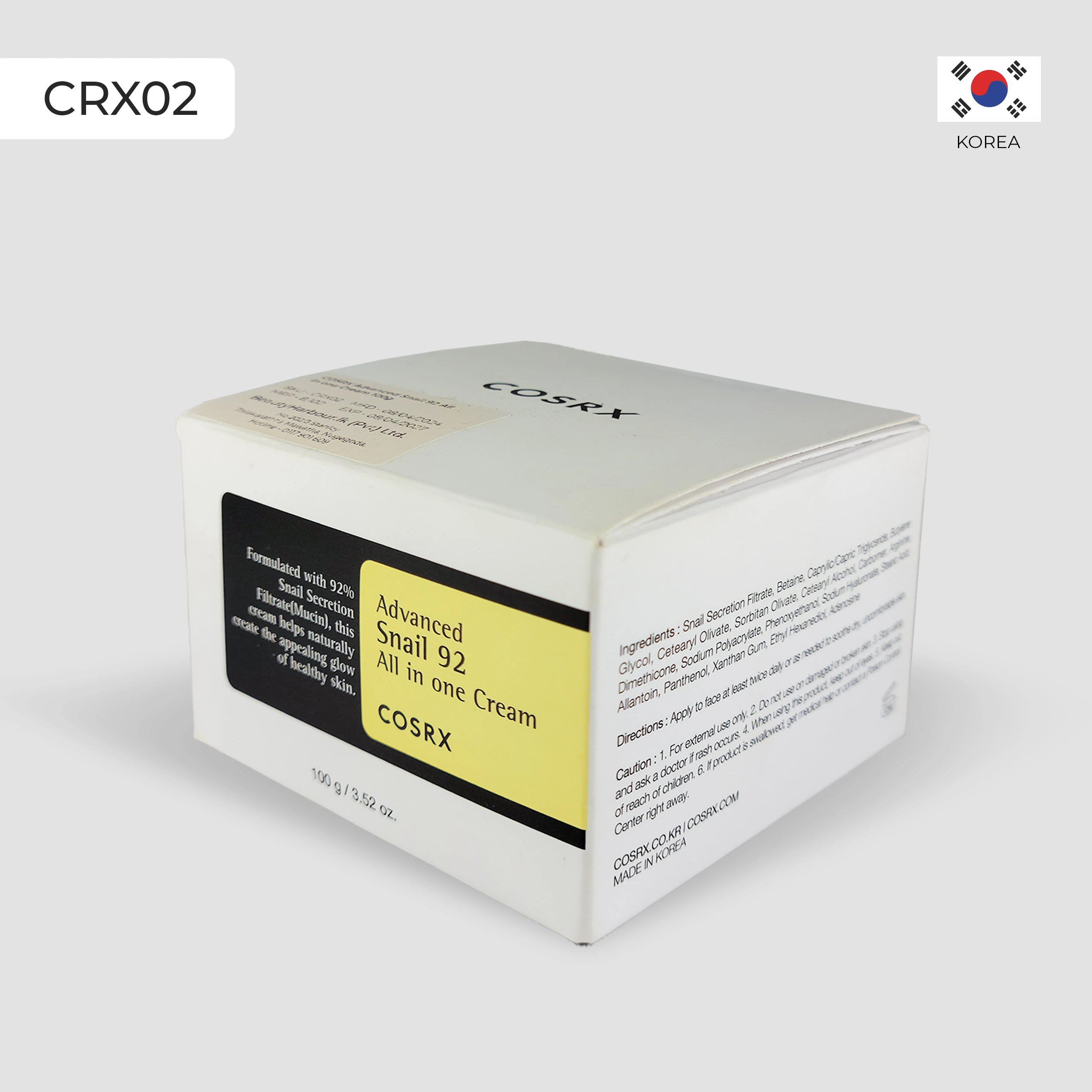 Cosrex Cream COSRX Advanced Snail 92 All-in-One Cream 100g | Hydrating Skincare Cream